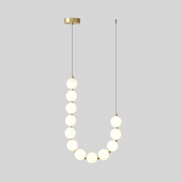 Elegant Pearl Chandelier with Acrylic Accents