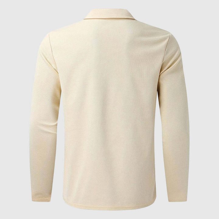 Men's Waffle Knit Zip-Up Jacket