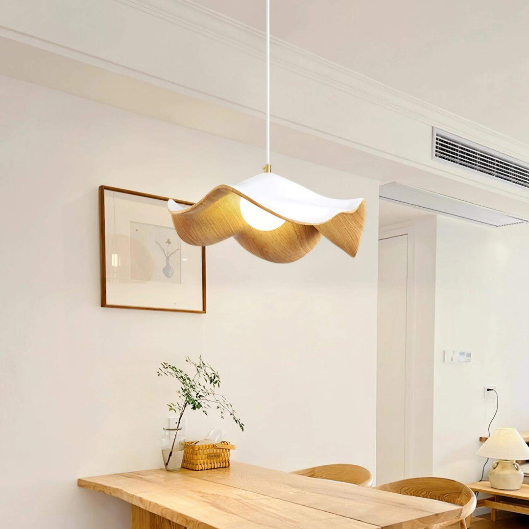 Decorative Resin Pendant Lamp with Leaf Design
