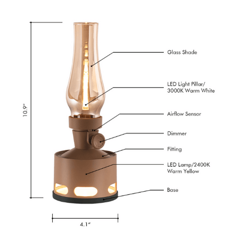 Vintage Style LED Lantern - Battery USB Charging