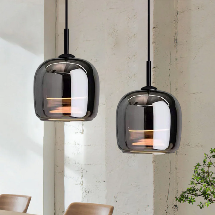 Modern Black Glass Pendant Light