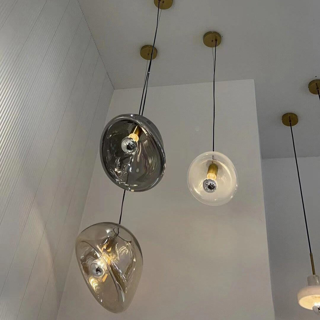 Modern Glass Pendant Lamp, Water Drop Design