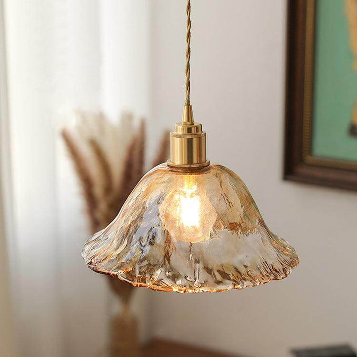 Brown Glass Pendant Light Fixture
