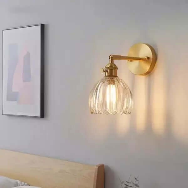 Tulip Flower Bud Glass Wall Lamp