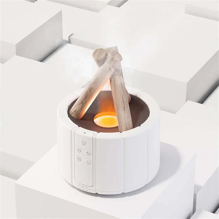 Ultrasonic Flame Humidifier Lamp