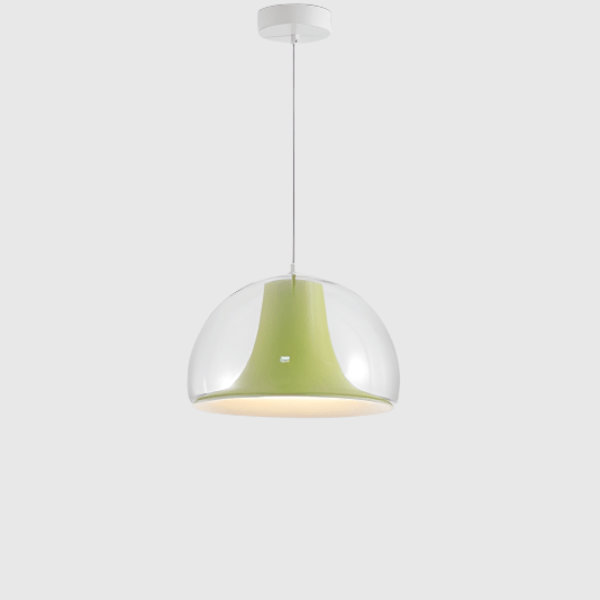 Modern Glass Pendant Lamp, Semicircular Jellyfish Design