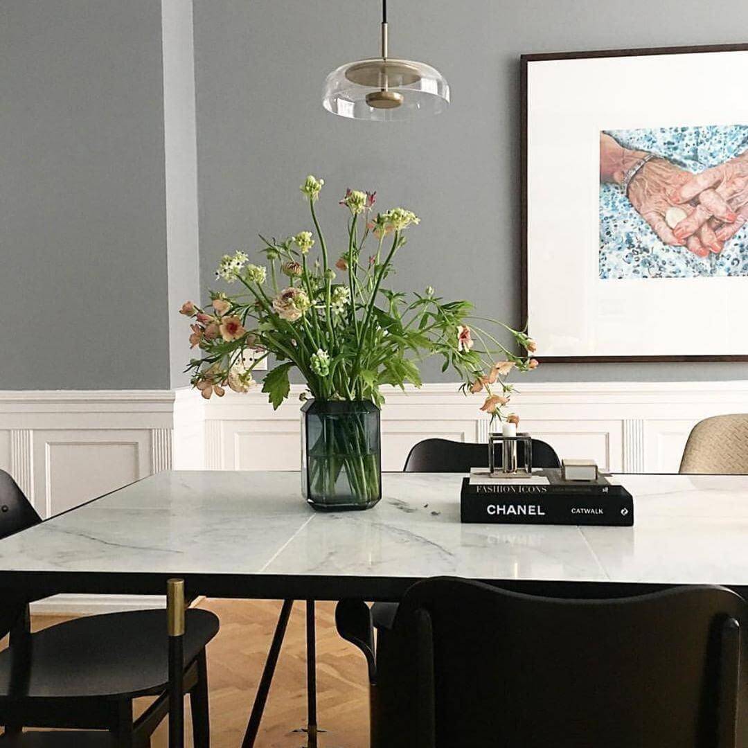 Modern Brass & Glass Pendant Light