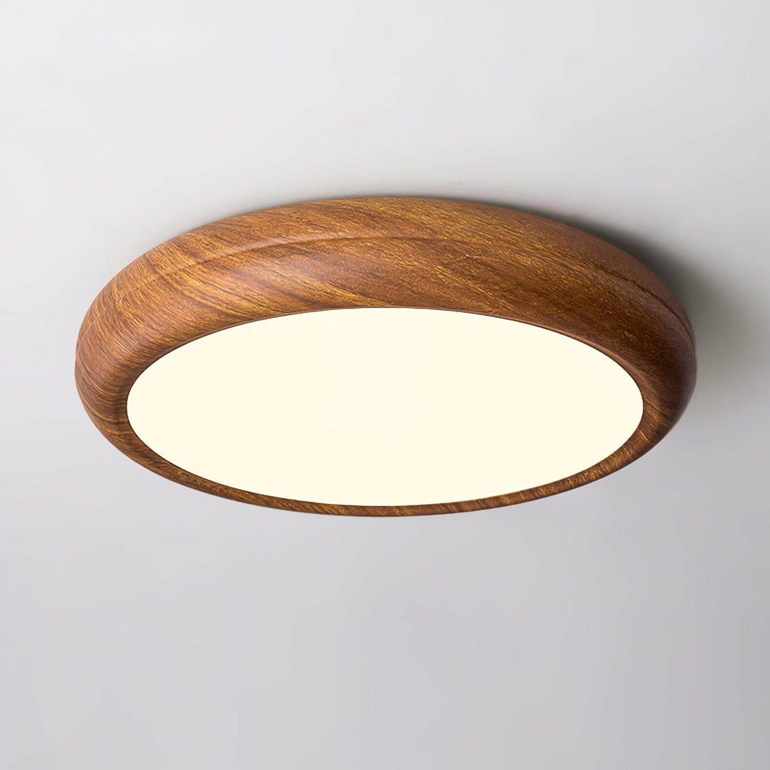 Modern Wood Grain LED Ceiling Light Fixture