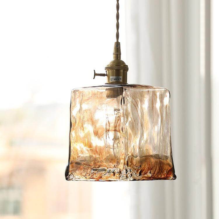 Brown Glass Pendant Light Fixture