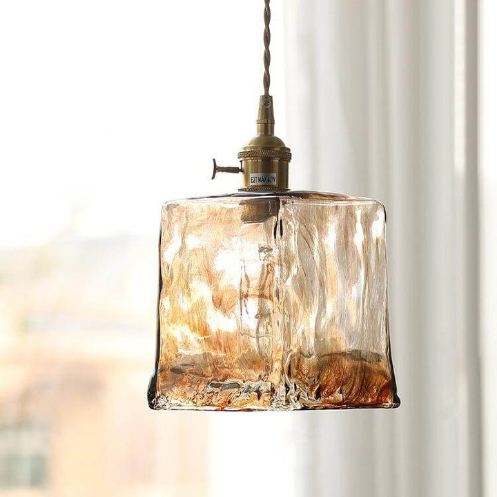 Brown Glass Pendant Light Fixture