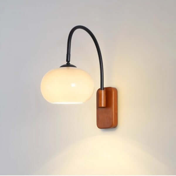 Rotatable Glass Wall Light, Persimmon