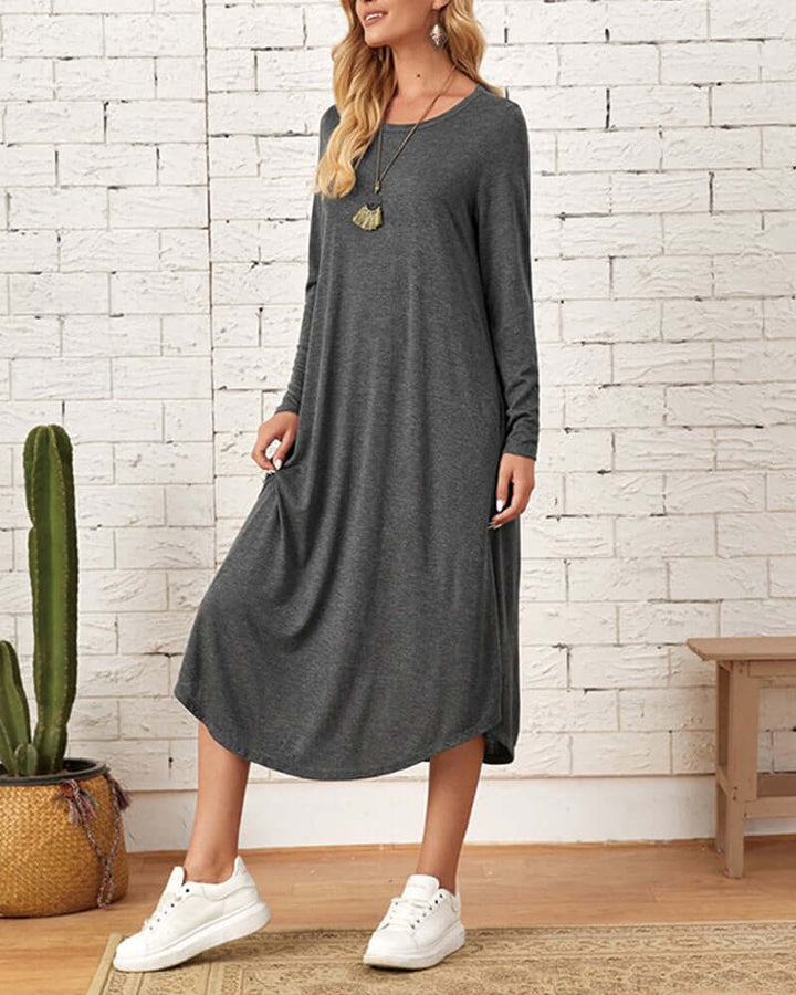 Women's Cozy Long-Sleeve Winter Dress