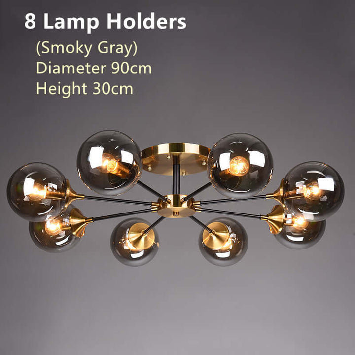 Modern Copper LED Chandelier