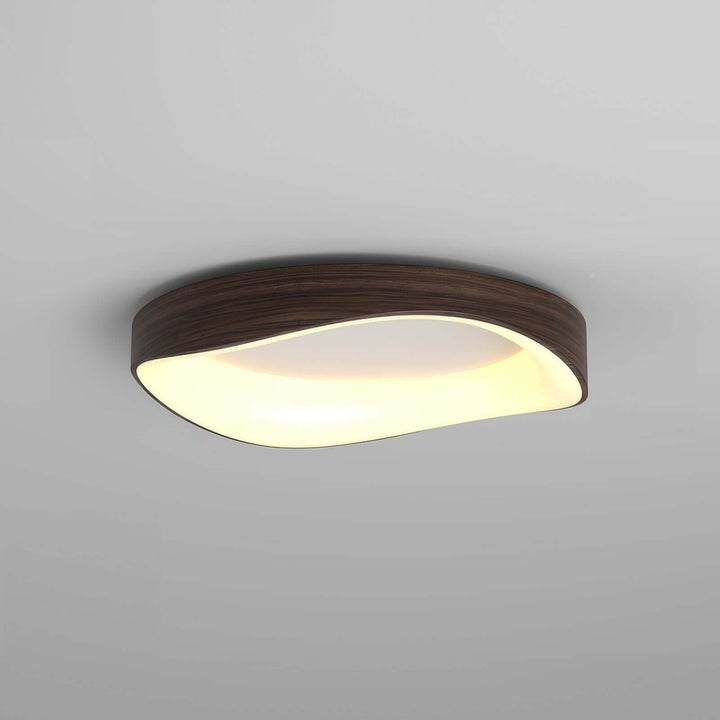 Modern Wood Grain LED Ceiling Light Fixture