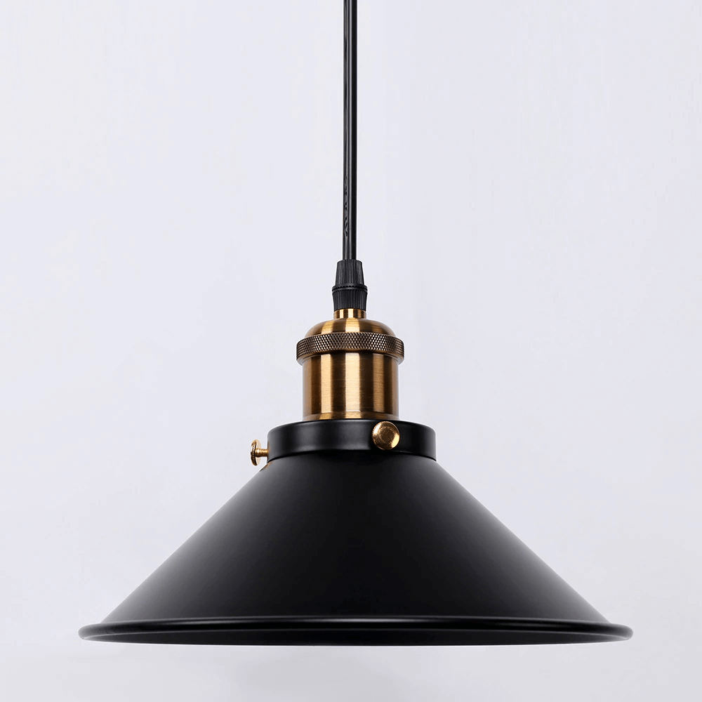 Vintage Brass Cone Pendant Light