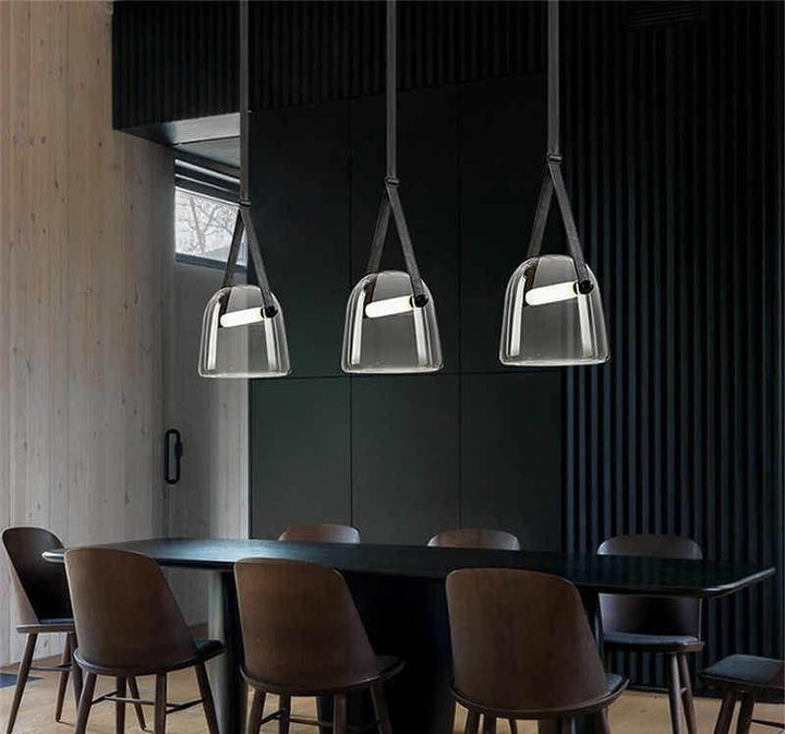 Modern Pendant Lamp with Metal Accents