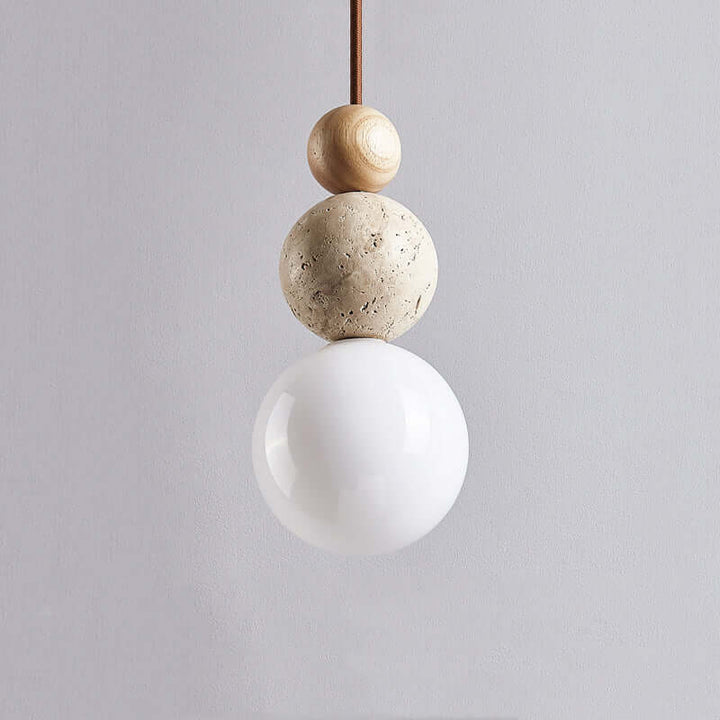 Natural Travertine Stone Pendant Light