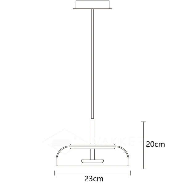 Modern Brass & Glass Pendant Light