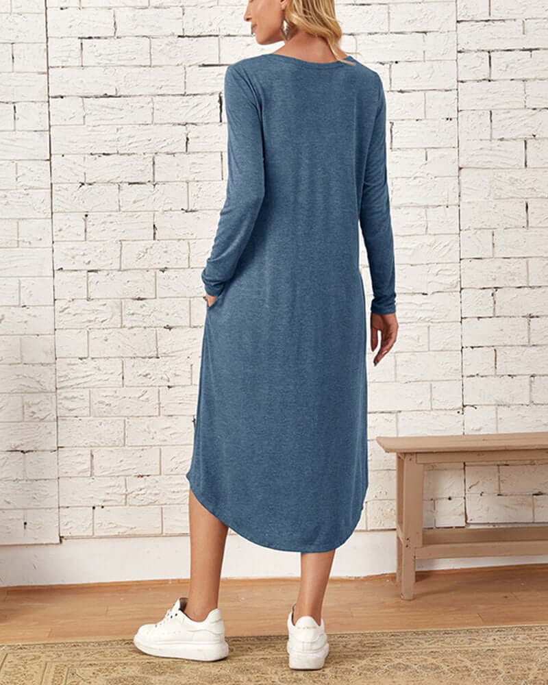 Women's Cozy Long-Sleeve Winter Dress