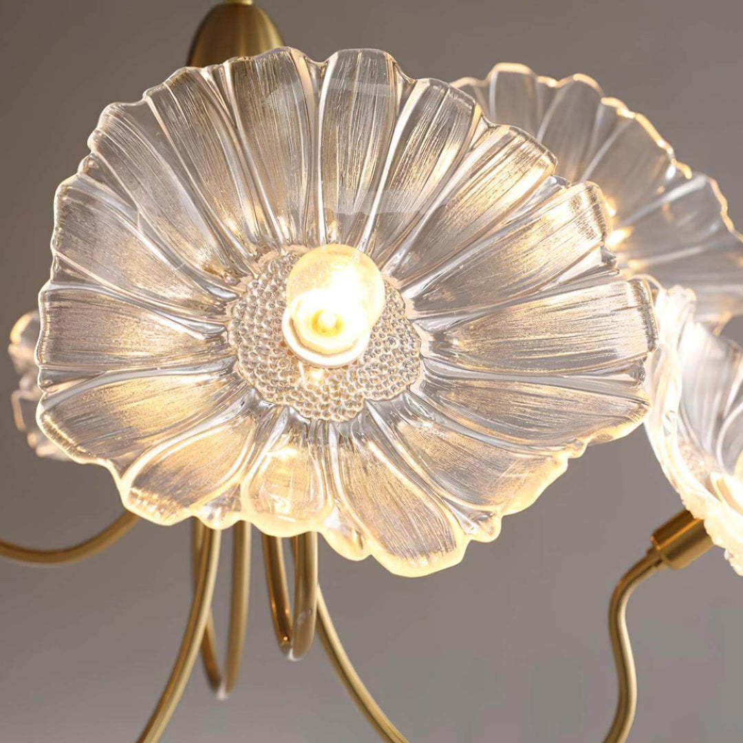 Elegant Frosted Glass Flower Chandelier