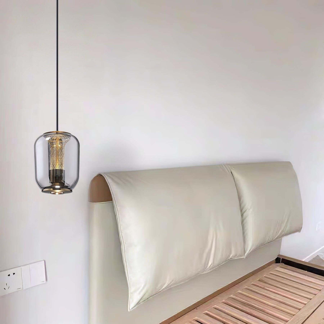 Modern Glass Pendant Light Fixture, 16cm, Integrated LED