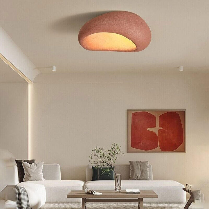 Wabi-Sabi Style Resin Ceiling Light Fixture