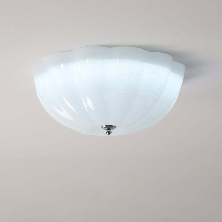 Opal Glass Shell Ceiling Lamp 38cm