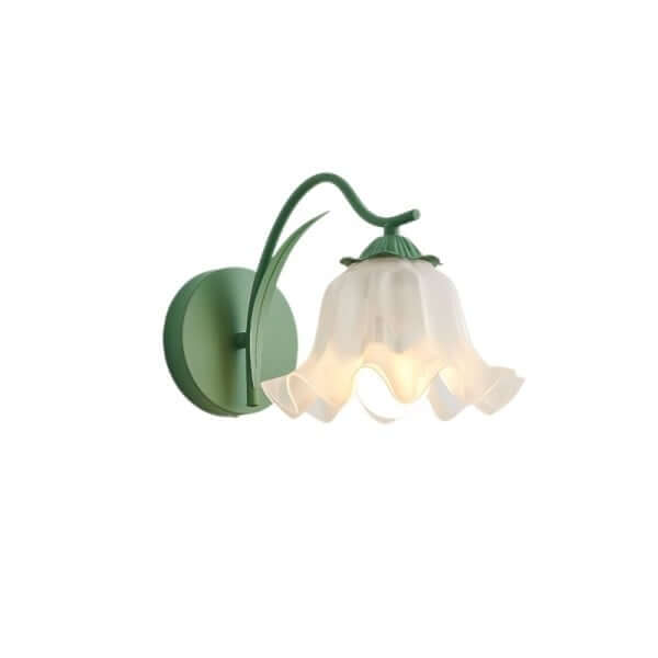 Retro Floral Metal Wall Lamp, Acrylic Shade, E27, Multiple Colors
