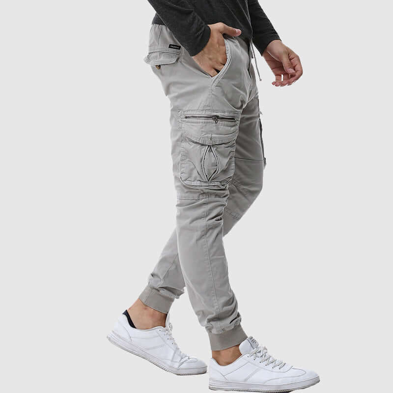 Men's Elastic Waist Pants with Pockets
