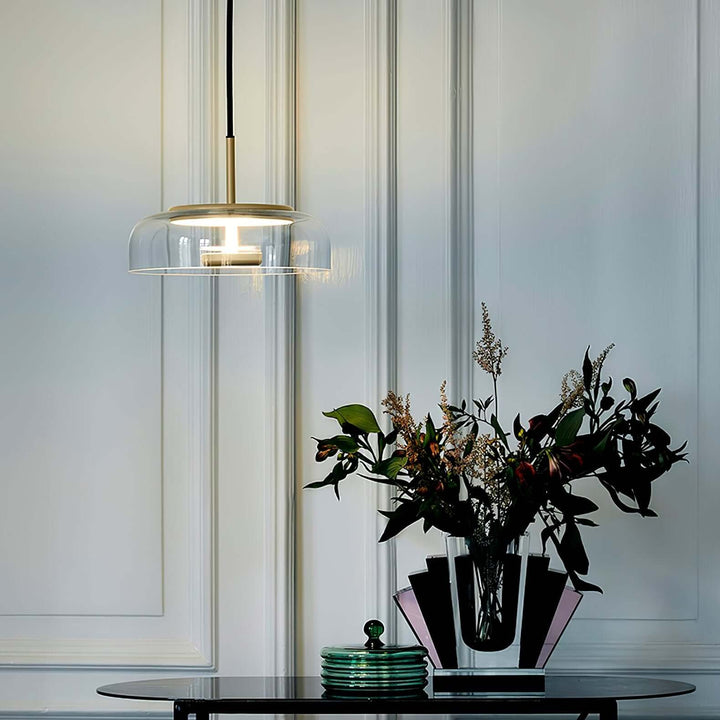 Modern Brass & Glass Pendant Light