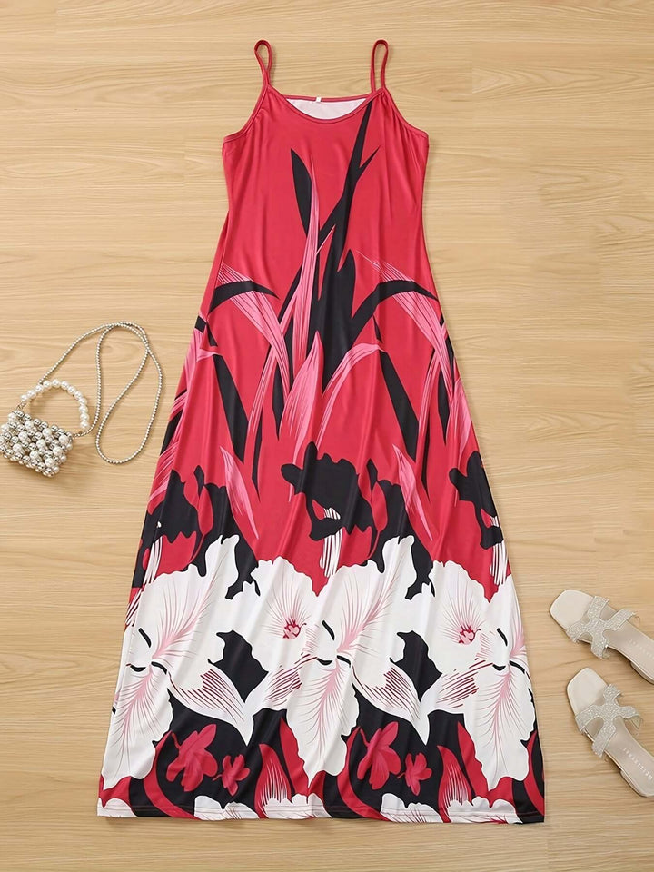 Women's Floral Print Spaghetti Strap Dress