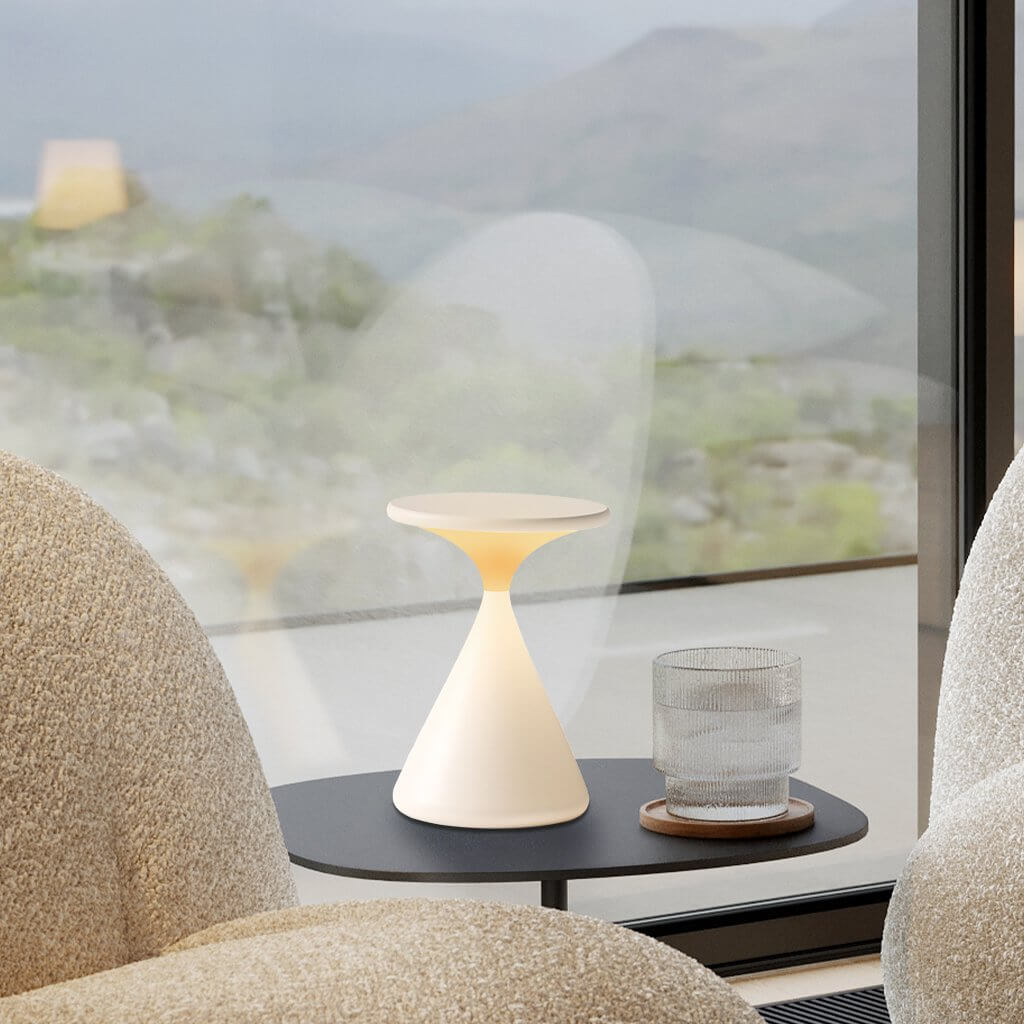 Cordless Hourglass Table Lamp