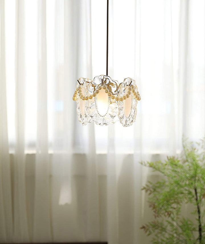 Floral Glass Pendant Lamp 20cm