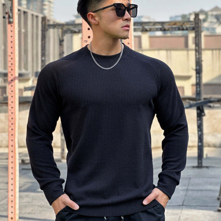 Men's Slim Fit Ribbed Knit Sweater