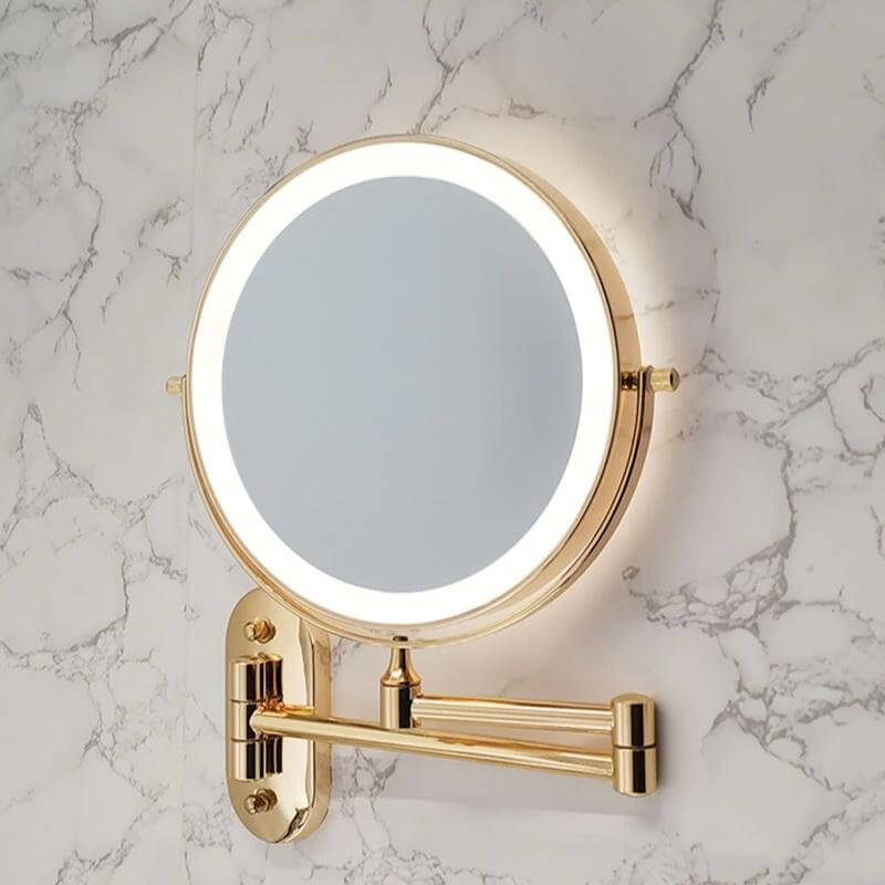 Rechargeable LED Magnifying Makeup Mirror - Gold