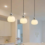 Chrome & White Plastic Lampshade