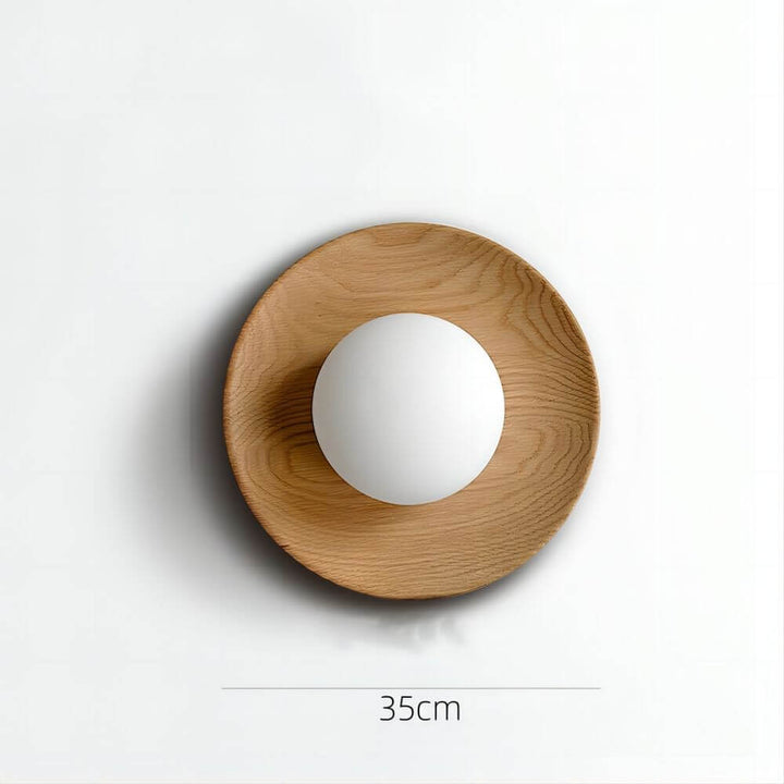 Modern White Wood Wall Sconce Light