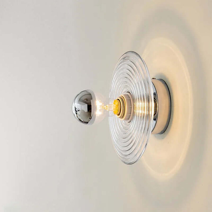 Vintage LED Water Ripple Glass Wall Sconce