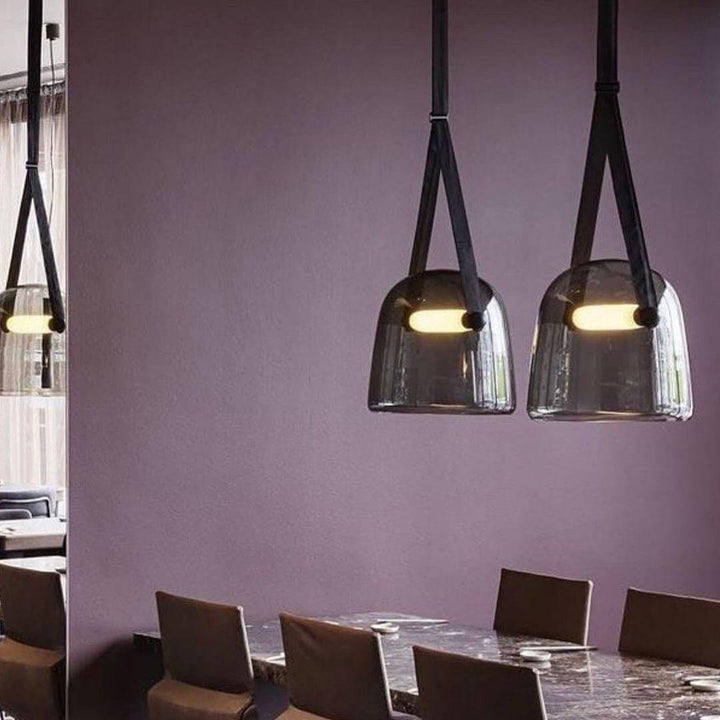 Modern Pendant Lamp with Metal Accents