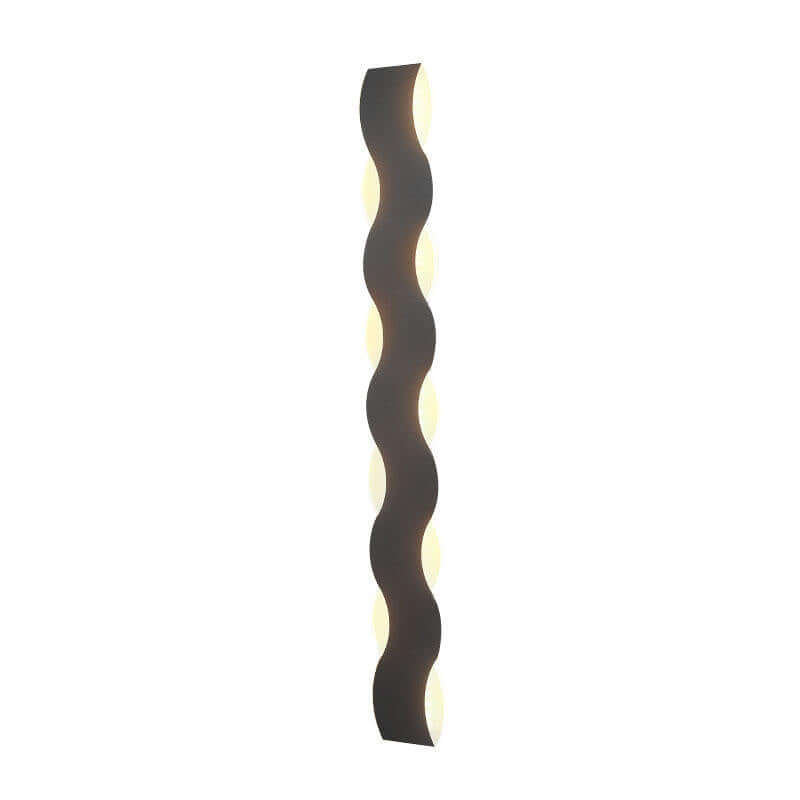 Modern Wave LED Outdoor Wall Light