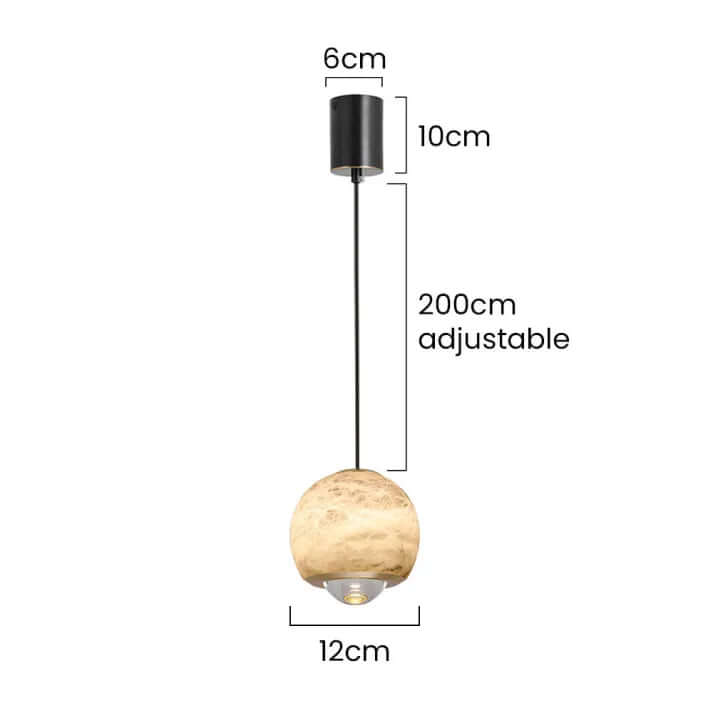 Marble Alabaster Globe Pendant Lamp