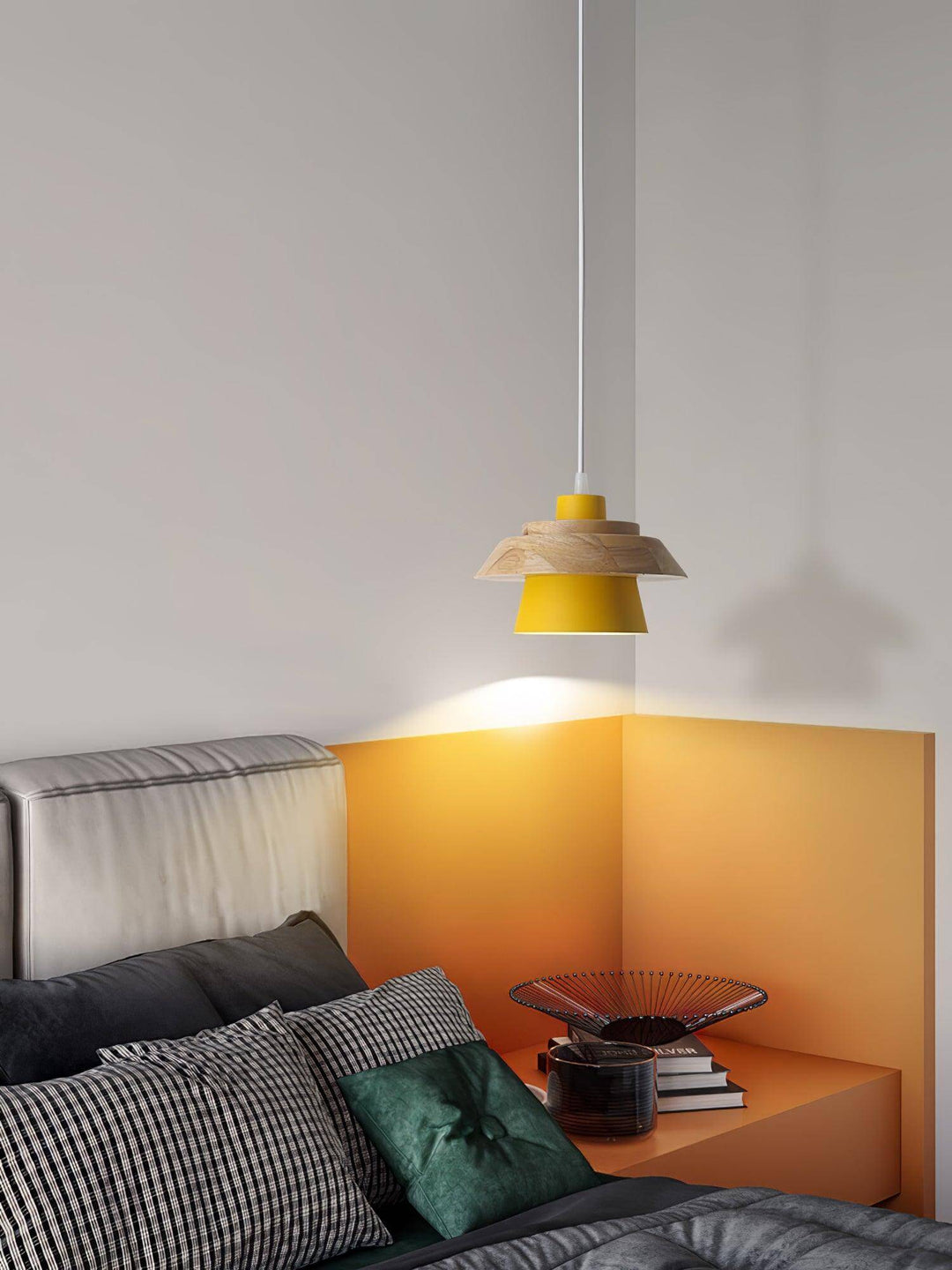 Natural Stone & Wood Pendant Lamp