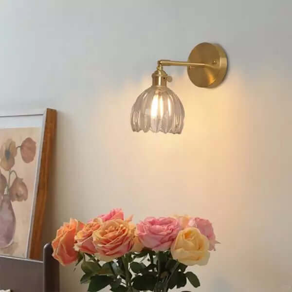 Tulip Flower Bud Glass Wall Lamp