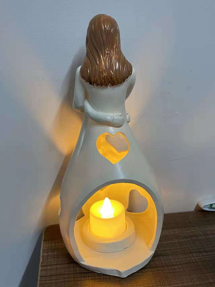Decorative Resin Table Lamp with Warm Glow