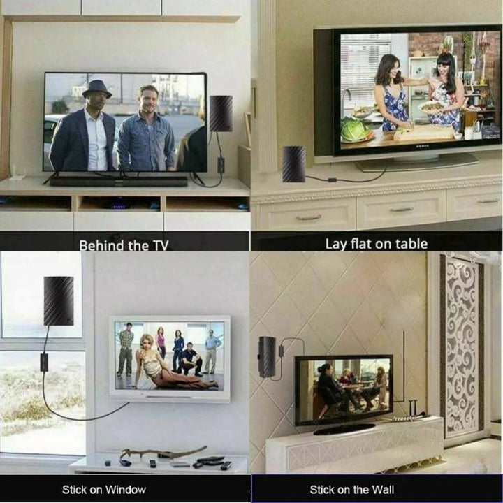 4K Indoor TV Aerial with sleek design and 600-mile range, enabling free access to HD and 4K channels without cable bills.