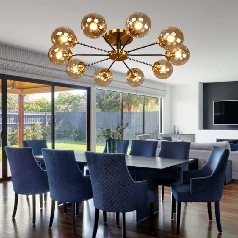 Modern Copper LED Chandelier
