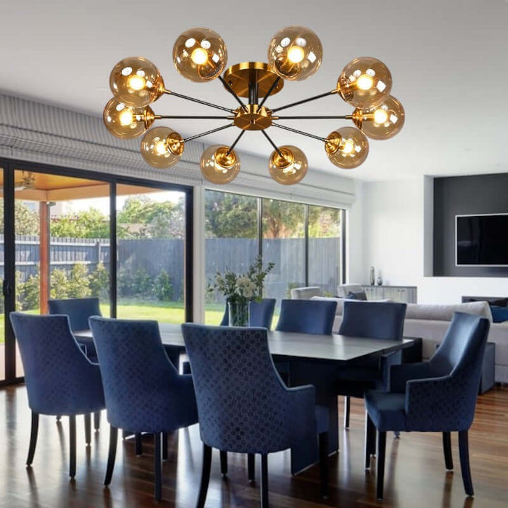 Modern Copper LED Chandelier
