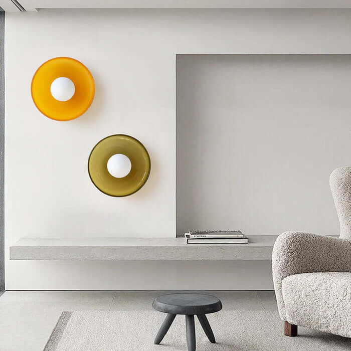 Modern Round Glass Ceiling Light Fixture