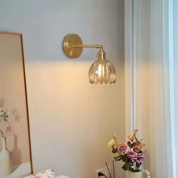 Tulip Flower Bud Glass Wall Lamp