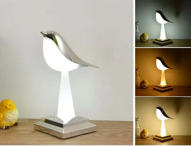 Decorative Bird Table Lamp with Touch Charging